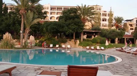 Hotel pool in the daytime Stock-Footage 20588890