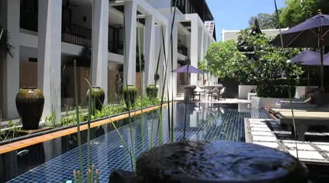 HOTEL POOL Stock Footage 8861271