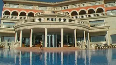  Hotel Pool Stock Footage 9940604