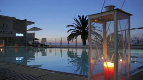 Hotel pool Stock Footage 10863066