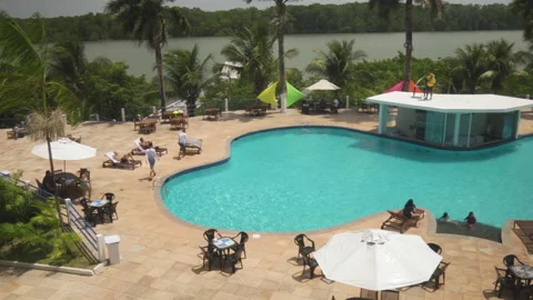 Hotel Pool Stock Footage 161855564