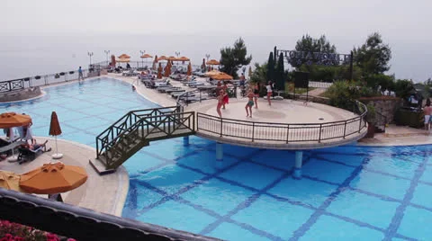 Hotel pools Stock Footage 24850710