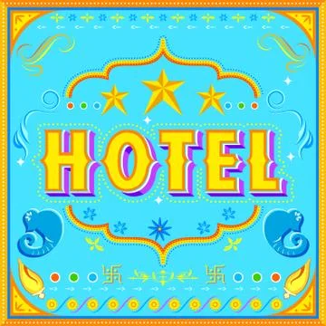 Hotel Poster Stock Illustration