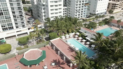 Hotel property view from the drone Stock Footage 154138272