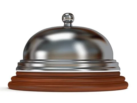 Hotel reception bell. 3d render. Stock Illustration