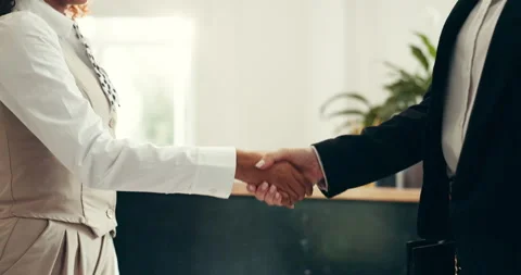 Hotel reception, hands and people with handshake for welcome, concierge service Stock Footage 312731259