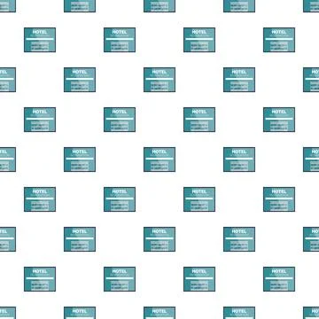Hotel reservation window screen seamless pattern background Stock Illustration
