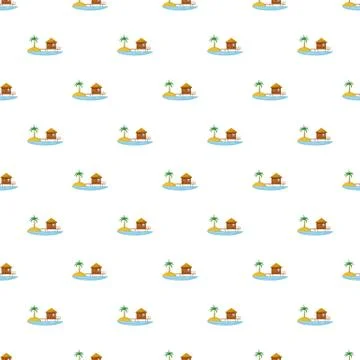Hotel resort pattern Stock Illustration