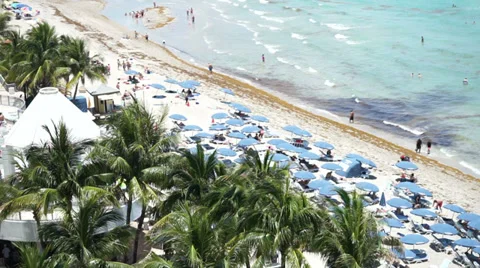 Hotel resort pool deck Stock Footage 39842899