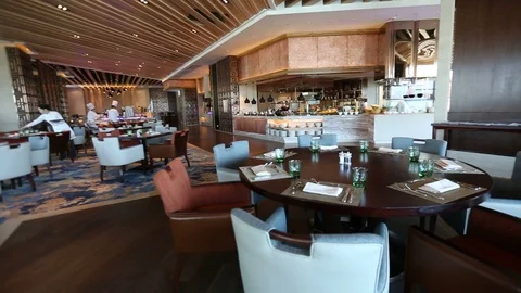 Hotel in Restaurant 2 Stock Footage 126954948