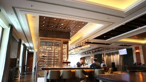 Hotel in Restaurant 3 Stock Footage 126954936