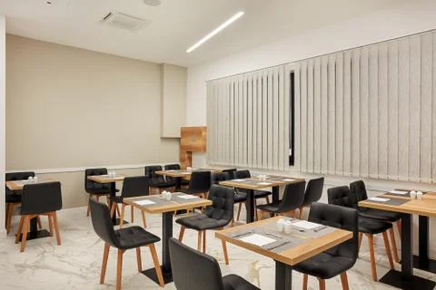 Hotel Restaurant Interior 스톡 사진