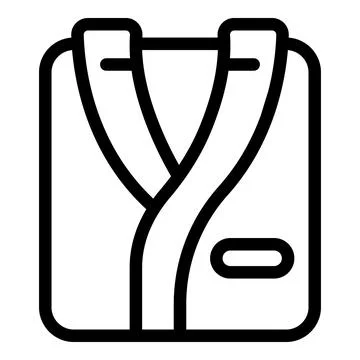 Hotel robe icon outline vector. Towel fabric Stock Illustration