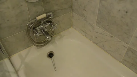 Hotel room, bath tap Stock Footage 22878951