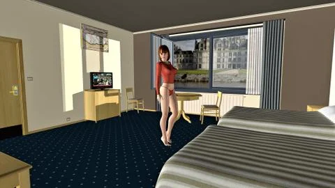 Hotel room Stock Illustration