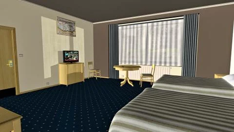 Hotel room Stock Illustration