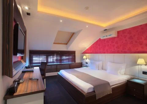 Hotel room Stockfoto's