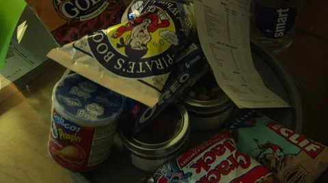 Hotel room snacks 0055V2 Stock Footage 7514977