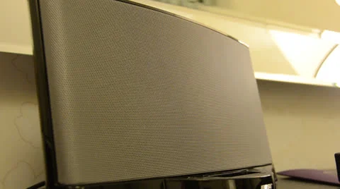 Hotel room, speaker Stock Footage 22878878
