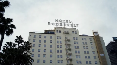 Hotel Roosevelt Low Angle Stock Footage 128034997