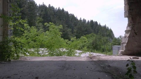 Hotel ruins, Sarajevo Stock Footage 83702016