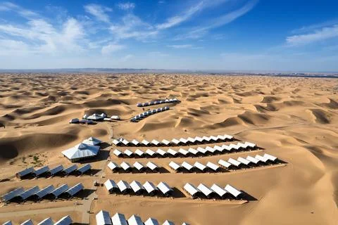 Hotel in the sand Stock Photos