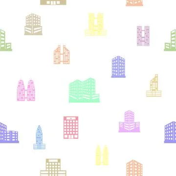 Hotel seamless pattern background icon. Stock Illustration