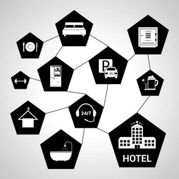 Hotel services concept Stock Illustration