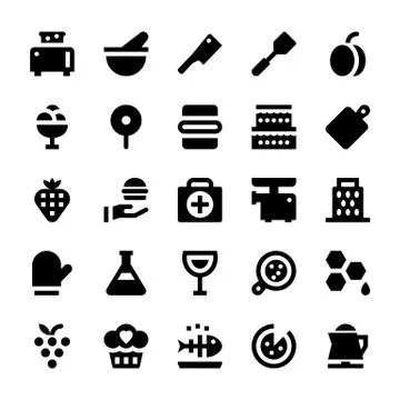 Hotel Services Icons Stock Illustration