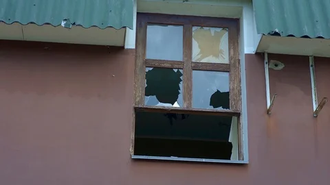 Hotel, shot by Russian terrorists. Stock Footage 124668278