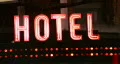 Hotel sign. HD Footage
