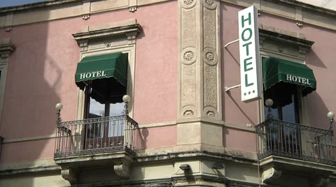 Hotel sign. Video stock 31749662