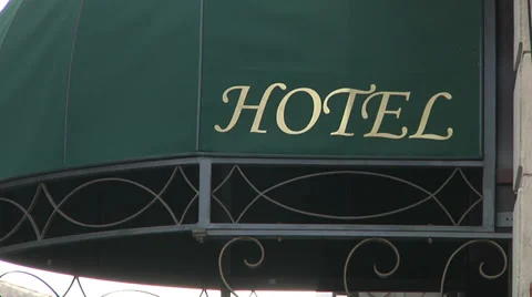 Hotel sign. Video stock 31751028
