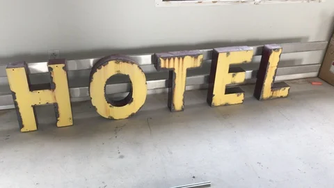 Hotel Sign Stock Footage 101085164