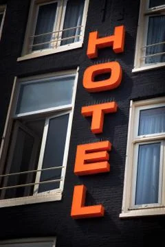 Hotel sign Stock-Fotos