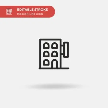 Hotel Simple vector icon. Illustration symbol design template for web mobile  Stock Illustration