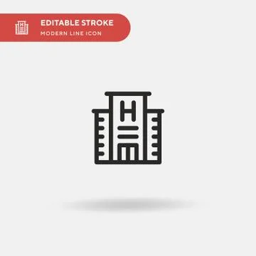 Hotel Simple vector icon. Illustration symbol design template for web mobile  Stock Illustration