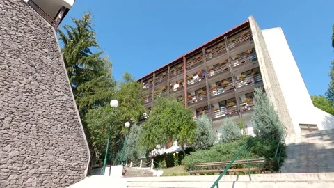 Hotel in a spa Stock Footage 139945897