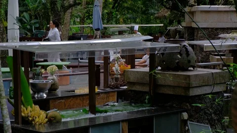 Hotel staff busy preparing dinner 스톡 동영상 108673087