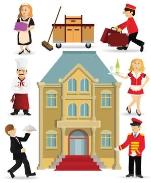 Hotel staff Stock Illustration