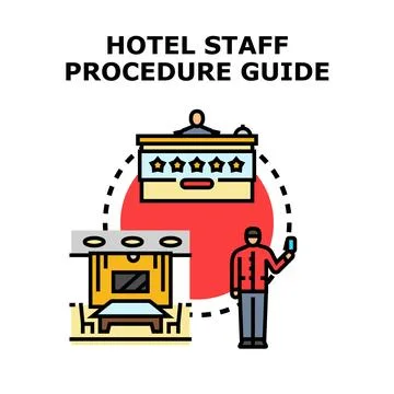Hotel staff procedure guide for operational excellence Illustrazione stock