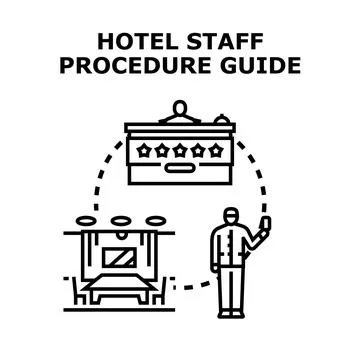 Hotel staff procedure guide for operational excellence Illustrazione stock