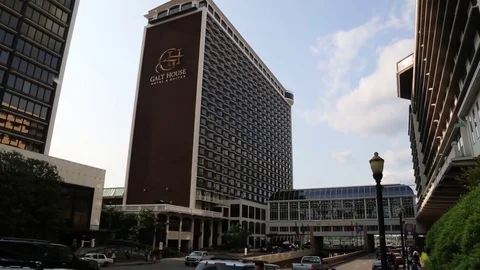 Hotel &amp; Suites Brown Building Stock Footage 71781460