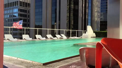 Hotel Swimming Pool Stock Footage 45417400