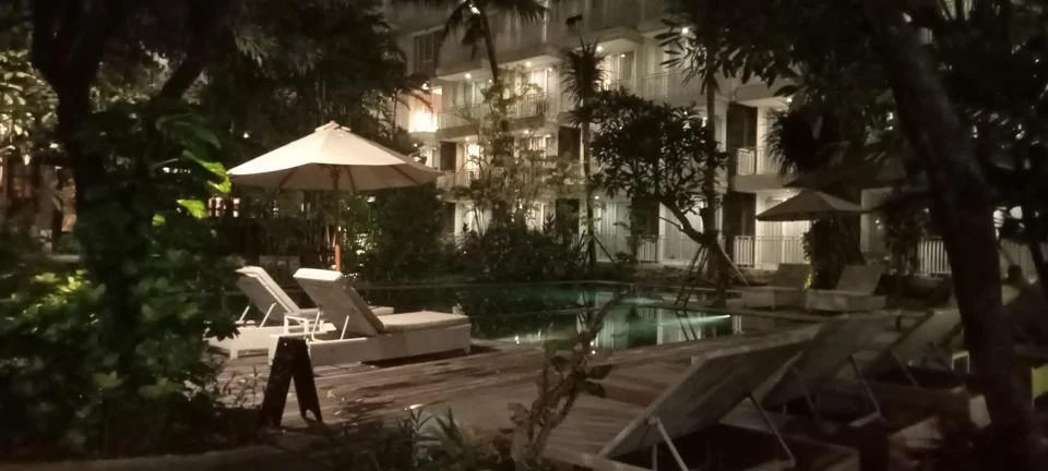 Hotel swimming pool 写真素材