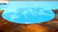 Hotel Swimming Pool with Sunny Reflections. HD Footage