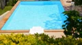 Hotel Swimming Pool with Sunny Reflections. Summer Holidays. Beautiful Sunny HD Footage