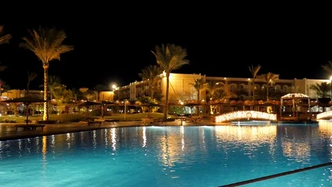 Hotel Territory in the Night Video stock 86872297