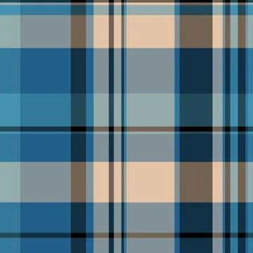 Hotel textile pattern check, 1960s tartan plaid vector. Aesthetic backgroun.. Stock Illustration