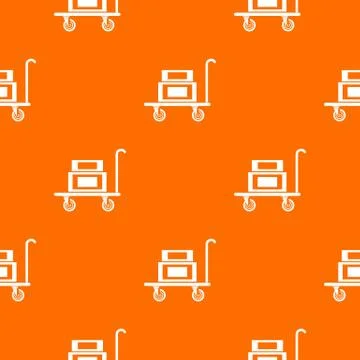 Hotel trolley pattern orange Illustrazione stock